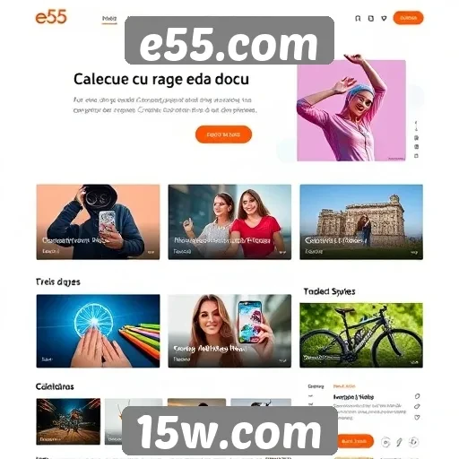Interface do site e55.com recebe atualização significativa